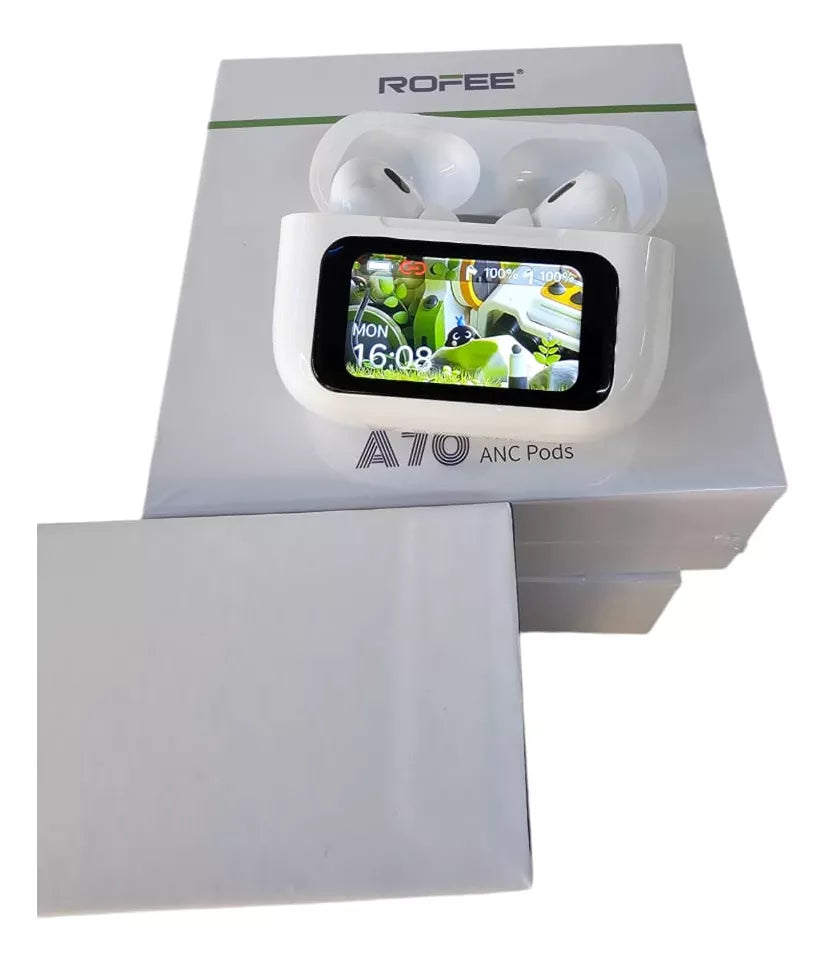Rofee A70-Auriculares con pantalla tactil funcional